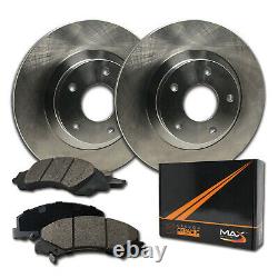 Rear Max Brakes Premium OE Rotors with Carbon Ceramic Pads KT166042