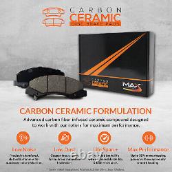 Rear Max Brakes Premium OE Rotors with Carbon Ceramic Pads KT177142