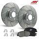 Rear Zinc Drill/slot Brake Rotors + Ceramic Pads For Toyota Venza 2009-2016