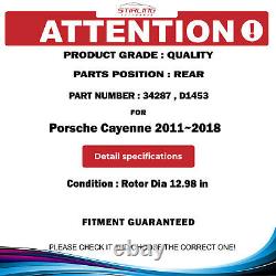 Disques de frein arrière Stirling avec plaquettes céramiques pour Porsche Cayenne 2011-2018