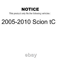 Disques de frein arrière revêtus et kit de plaquettes en céramique pour Scion tC 2005-2010 s'adaptant à 2.