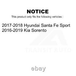 Disques de frein avant arrière et kit de plaquettes céramiques pour Kia Sorento Hyundai Santa Fe Sport