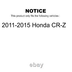 Disques de frein avant arrière et kit de plaquettes en céramique pour Honda CR-Z de 2011 à 2015, convient.