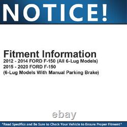 Disques de frein avant et arrière à 6 goujons + plaquettes de frein en céramique pour Ford F-150 2012-2020.