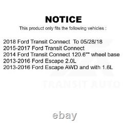 Disques de frein avant et arrière avec kit de plaquettes en céramique pour Ford Escape Transit Connect