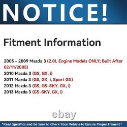 Disques de frein avant et arrière de 2,0 L + plaquettes de frein pour Mazda 3 de 2006, 2007, 2012 et 2013