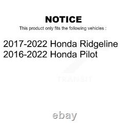 Disques de frein avant et arrière et kit de plaquettes de frein en céramique pour Honda Pilot Ridgeline