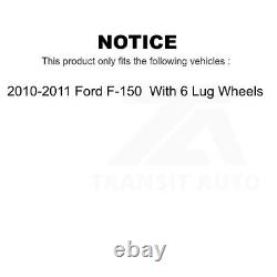 Disques de frein avant et arrière et kit de plaquettes en céramique pour Ford F-150 10-11 avec roues à 6 trous