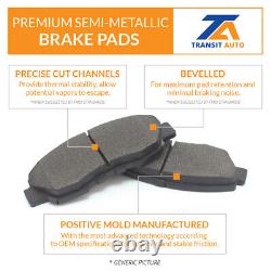 Disques de frein avant et arrière et kit de plaquettes semi-métalliques pour Toyota Camry