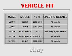 Disques de frein avant et arrière percés et kit de plaquettes pour les freins de Toyota Sienna Highlander