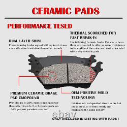 Disques de frein avant et arrière percés et kit de plaquettes pour les freins de Toyota Sienna Highlander