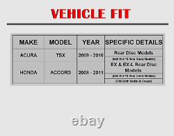 Disques de frein avant et arrière percés et rainurés et kit de plaquettes pour Honda Accord EX EXL