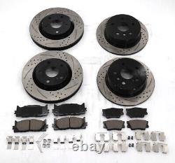 Disques de frein avant et arrière percés + plaquettes de frein pour Toyota Camry Avalon ES350 ES300h