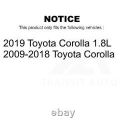 Disques de frein avant et arrière, plaquettes céramiques et kit de tambour pour Toyota Corolla
