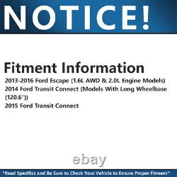 Disques de frein avant et arrière + plaquettes de frein pour Ford Escape Transit Connect 2014 2015
