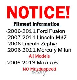 Disques de frein avant et arrière + plaquettes de frein pour Mazda 6 Ford Fusion Lincoln MKZ