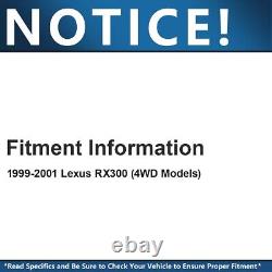 Disques de frein avant et arrière + plaquettes en céramique pour Lexus RX300 4WD de 1999 2000 2001