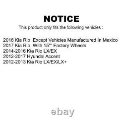 Disques de frein avant et arrière revêtus et kit de plaquettes céramiques pour Hyundai Accent Kia Rio