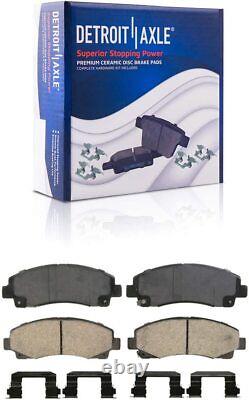 Disques de frein percés et rainurés avant et arrière + plaquettes de frein en céramique pour Acura TL 2009-2014
