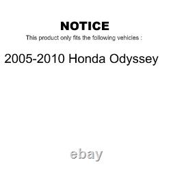 Jeux de disques de frein avant et arrière pour Honda Odyssey 2005-2010, convient aux modèles de 2005-2010.