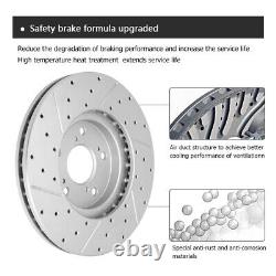 Kit de disques de frein avant arrière de 296 mm + 281 mm + plaquettes céramiques pour Toyota RAV4 XLE 06-18