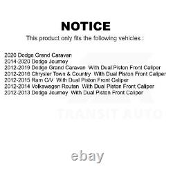Kit de disques de frein avant et arrière avec plaquettes céramiques pour Dodge Grand Caravan Journey Chrysler