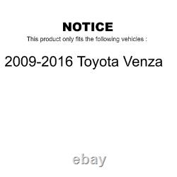 Kit de disques de frein avant et arrière avec plaquettes en céramique pour Toyota Venza 2009-2016.