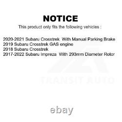 Kit de disques de frein avant et arrière et de plaquettes céramiques pour Subaru Crosstrek Impreza.