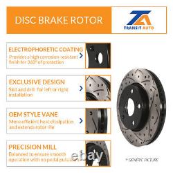 Kit de disques de frein perforés et rainurés revêtus à l'avant et à l'arrière pour Honda Accord