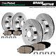 Pour 2005 2010 Ford Mustang S197 Front+rear Perced Brake Rotors & Céramique Pads