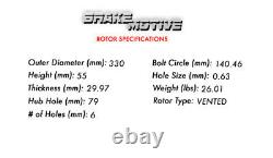 Pour 2009 2010 2011 2012 2013 2014 Chevy Express Front+rear Rotors Céramique Pads