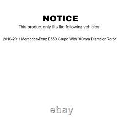 Routeurs De Frein Arrière Avant Et Kit De Coussinet En Céramique Pour Mercedes-benz E550 Coupe 2010-2011